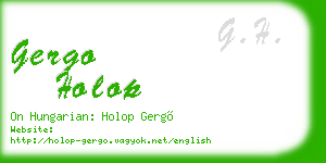 gergo holop business card