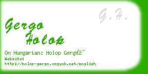 gergo holop business card